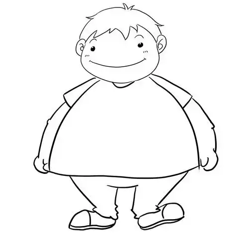 女胖子简笔画