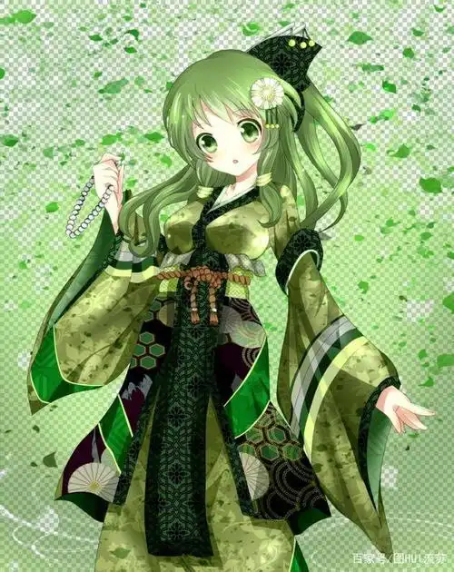 二次元绿发少女图集 这一抹绿色的声音