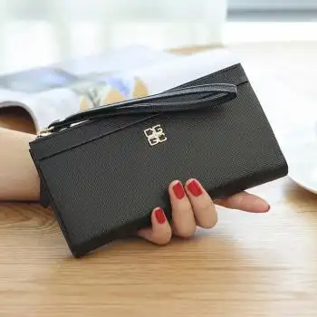 新款女士长款钱包 韩版2017新款简约多功能手机包时尚钱夹零钱手拿包