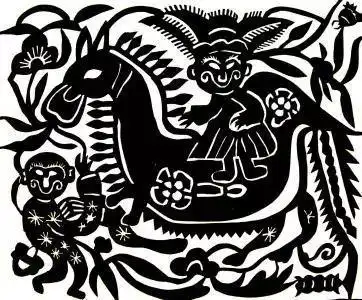 苗族图腾图案剪纸