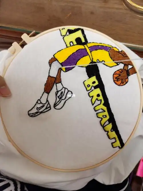 客订,科比刺绣,送给最爱的人_刺绣_科比_手工制作_diy_diy手工刺绣