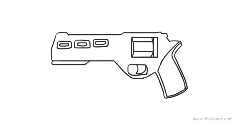 吃鸡枪儿童画怎么画 吃鸡枪简笔画图片大全