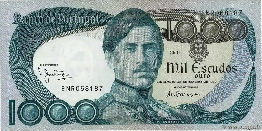 1000 escudos portugal 1980 p.175b