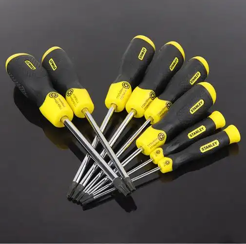 美国史丹利stanley梅花螺丝刀带中孔星型六角t20t25t30t10t8t6米字花