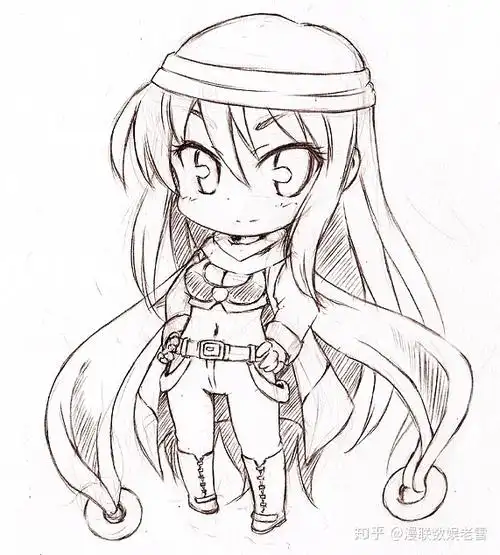 漫联教育素材篇q版人物绘画参考