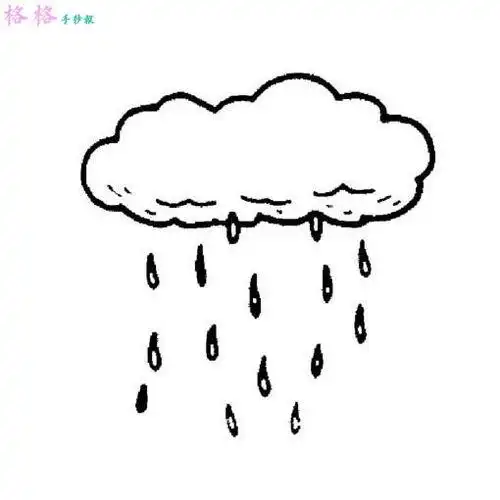下雨简笔画 下雨简笔画图片大全