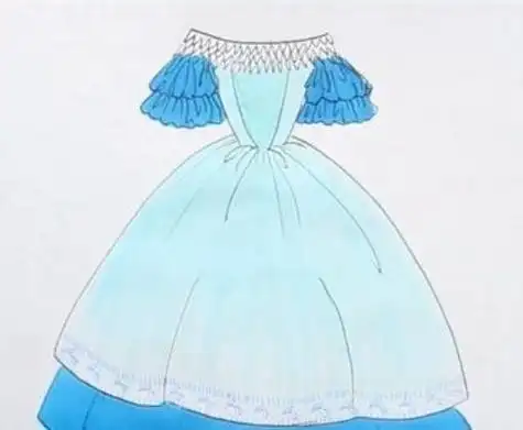公主裙简笔画,简笔画教程,裙子简笔画,简笔画图片