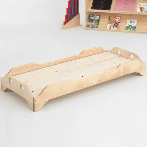 幼儿园专用床新西兰松叠叠实木午睡午休儿童宝宝托管折叠单人小床