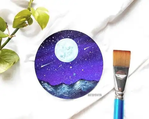 12张风景装饰画,圆形纸更有创意!简简单单更好看!