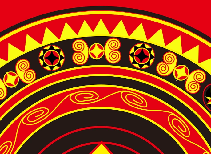 彝族挂画矢量图绘画