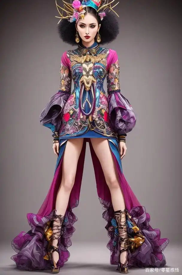 服装设计美女模特造型古装晚礼服