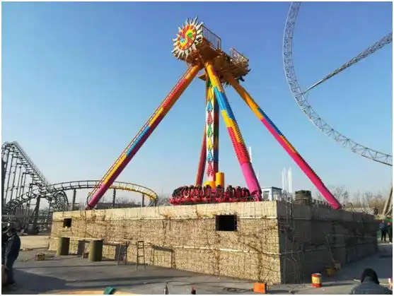 邯郸西部矗立复兴之眼标志性建筑邯郸市园博游乐园摩天轮顺利闭环