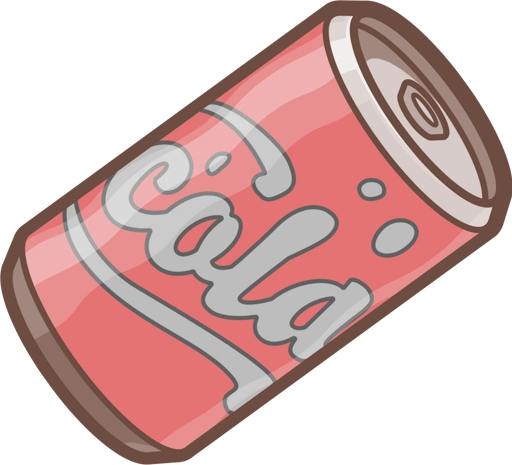 可乐水彩插画卡通手绘图标元素