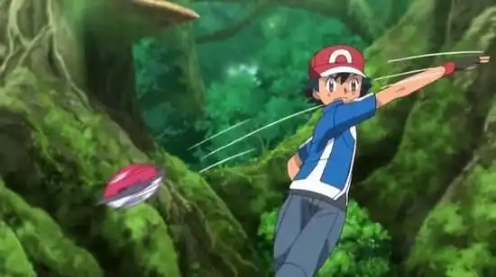 真正的神奇宝贝大师小智超乎常人的宝贝球投球姿势让人惊叹