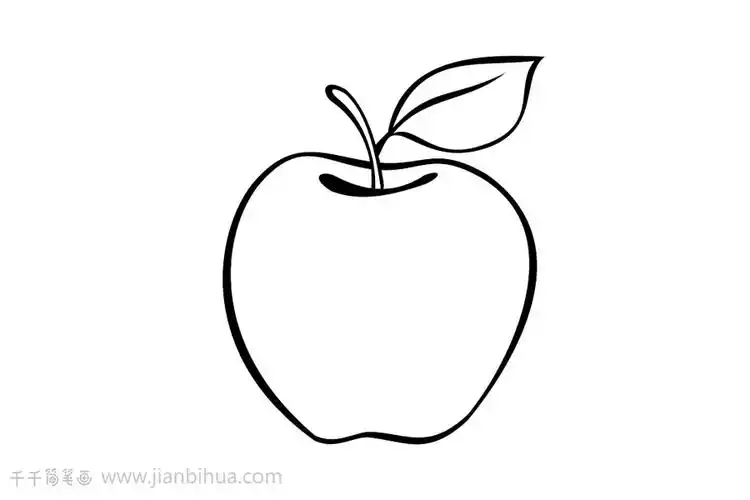 苹果简笔画图片大全