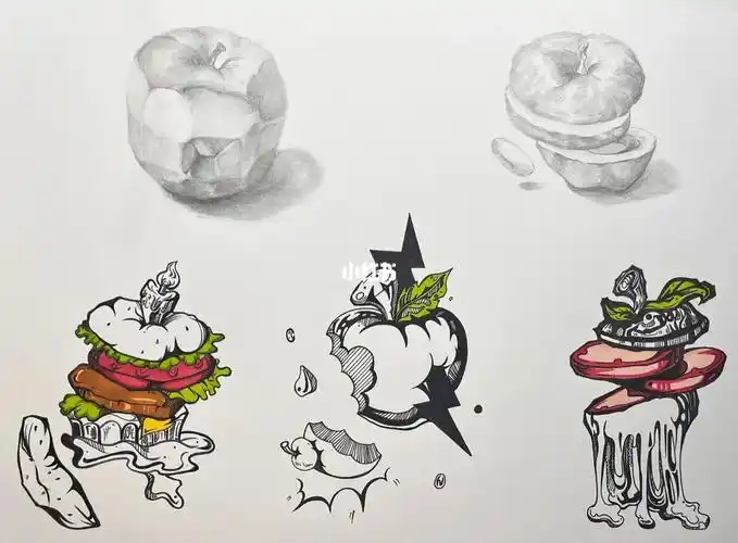 111分享一个图形创意苹果