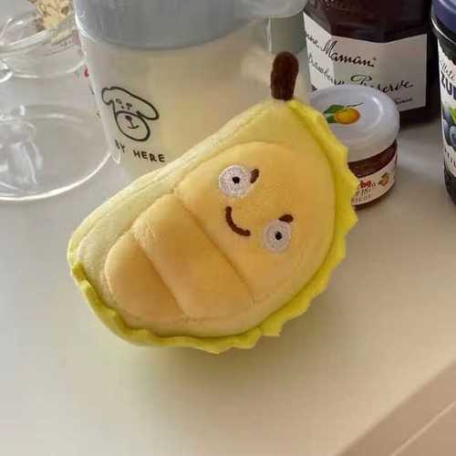 羽俙碧ins水果榴莲猕猴桃毛绒挂件 表情包钥匙扣 卡通奇异果挂饰娃娃