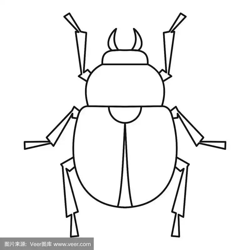圣甲虫图标轮廓风格