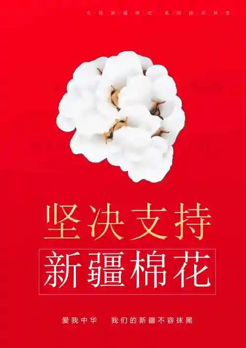 坚决支持新疆棉花宣传海报1docx