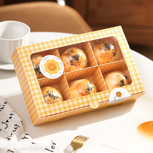 蛋黄酥包装盒6粒装开窗冰皮月饼绿豆冰糕盒子礼盒点心曲奇饼干盒