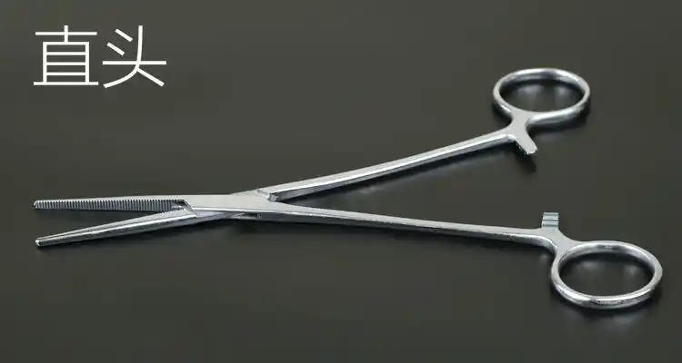 瑾锐医用不锈钢止血钳手术钳子持针器械弯直血管钳海绵钳组织外科赫晨