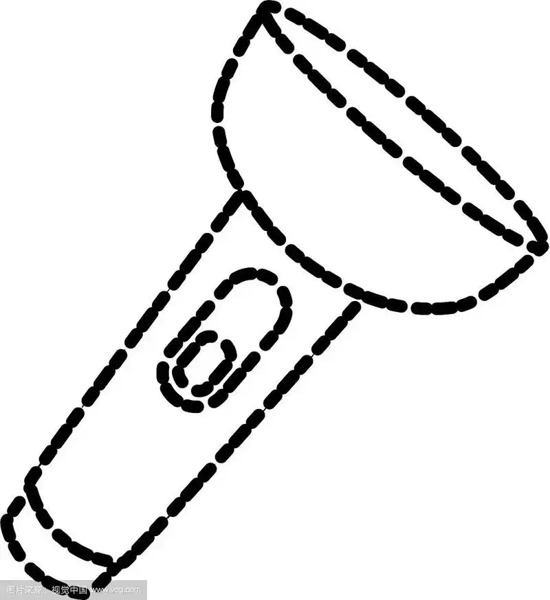 手电筒孤立的象征