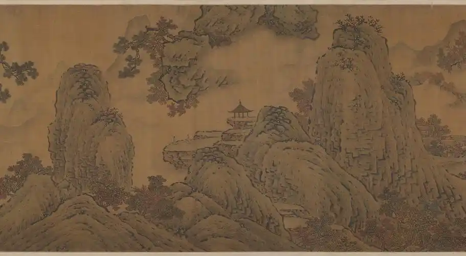 北宋画家范宽山水画《烟岚秋晓图卷》高清大图赏析(2)