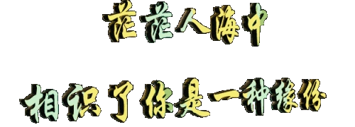 茫茫人海中相识了你是一种缘