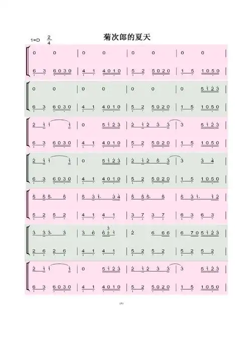久石让summer简谱4页