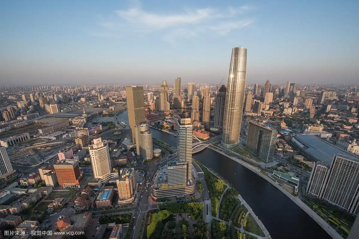 天津高角度城市全景