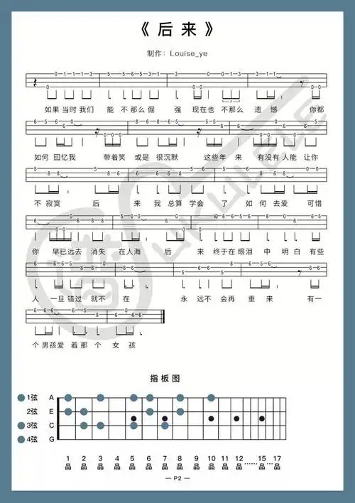 后来尤克里里指弹曲