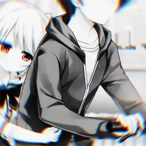 高冷情侣头像一男一女黑白情侣头像一男一女