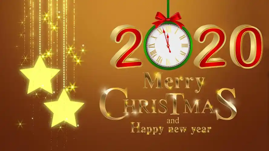 merry christmas and happy new year 2020 gold 4k ultra hd desktop
