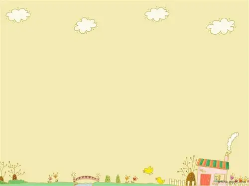 卡通乡村田园风光 ppt背景图片 ppt课件背景图片
