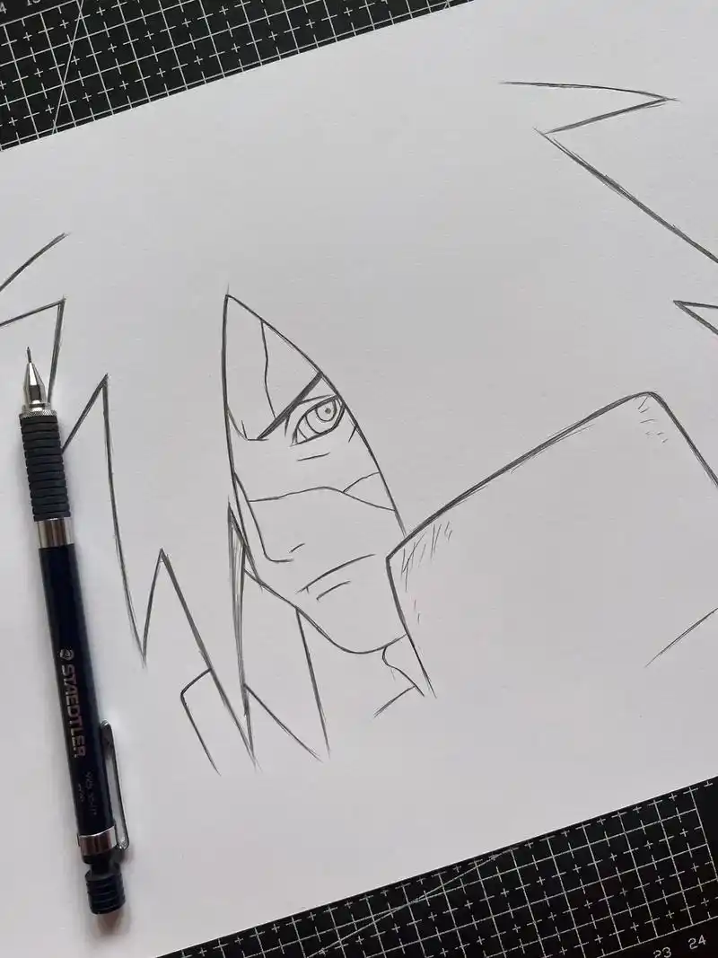 中午好#火影忍者 #宇智波斑 #手绘 - 抖音