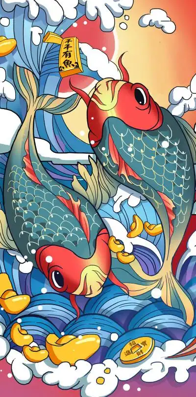 中国风 国潮 鼠年 新年 过年 红色 喜庆 中国年 可爱 趣味 动漫 情侣