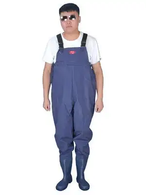 野成 连体 加厚全身下水裤 捕鱼钓鱼服下水裤防水叉裤 水衣 包邮