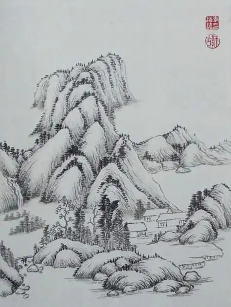 山水画铅笔 山水画铅笔画简单教程