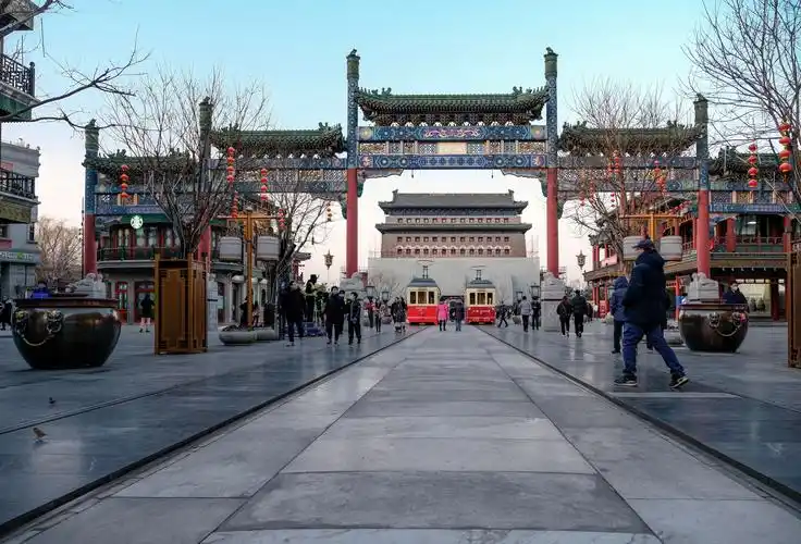 2021年1月1日北京前门大街新年景观