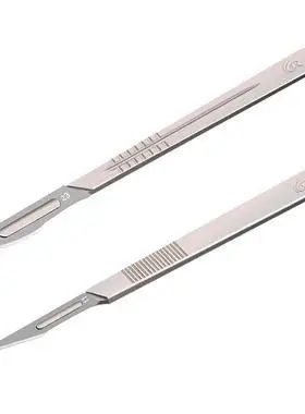 手术刀柄医用3号4号刀架加厚型304不锈钢11/23号碳钢手术刀片锋利