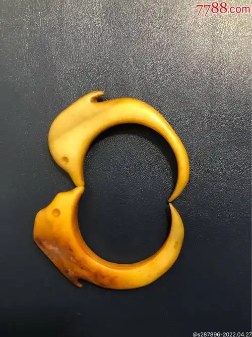 高古玉骆越文化广西出水石玉器c勾型玉龙