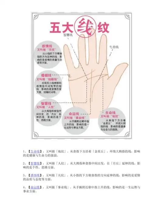 最详细的女人手相图解doc