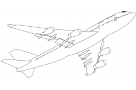 波音747 - 4002022-01-119交通工具简笔画飞机简笔画如何画飞机阿梅