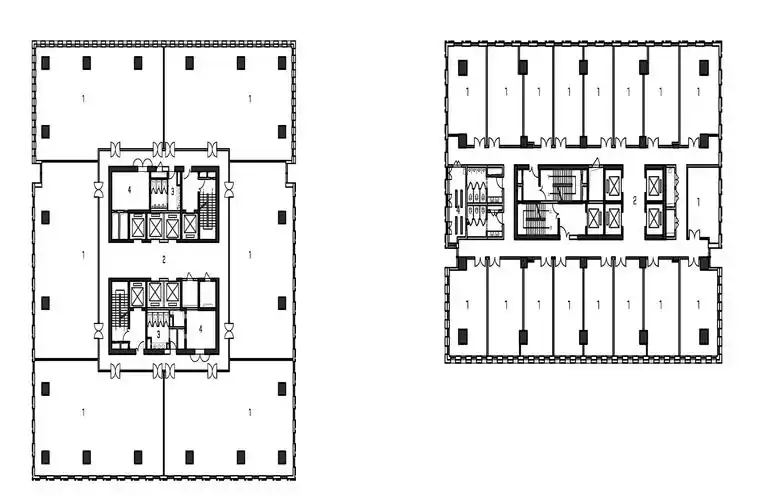天津曼哈顿商业建筑平面图