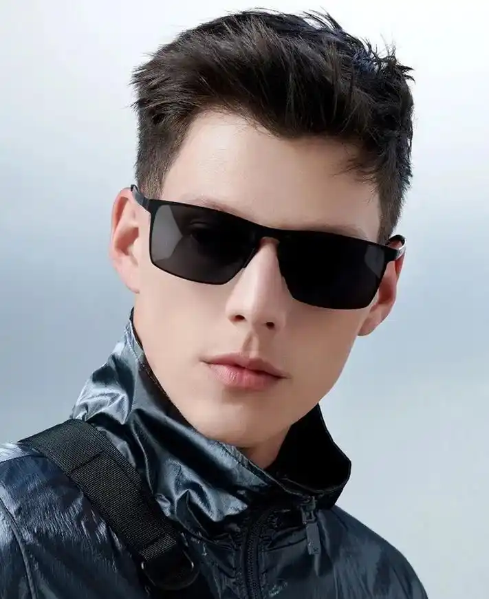 型男款精致小框型男士高清尼龙偏光太阳镜