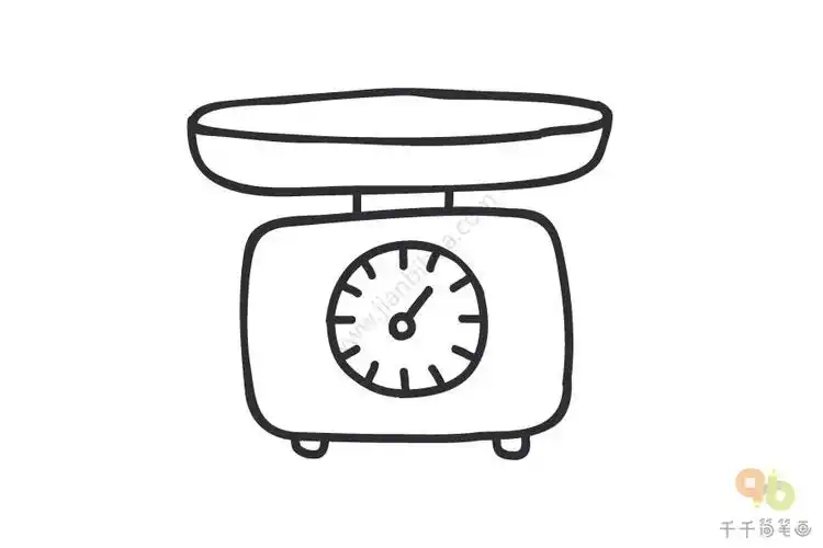 常见的秤简笔画图片