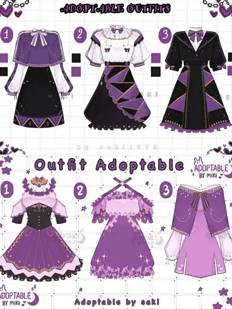 327种裙子绘画素材帮你解决 素材再也不用到处找啦,快给你oc换套美美