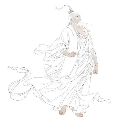 张旺插画元始天尊