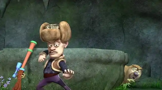 熊出没:光头强听呆呆熊说自己大淘气,老淘气,他就生气了!