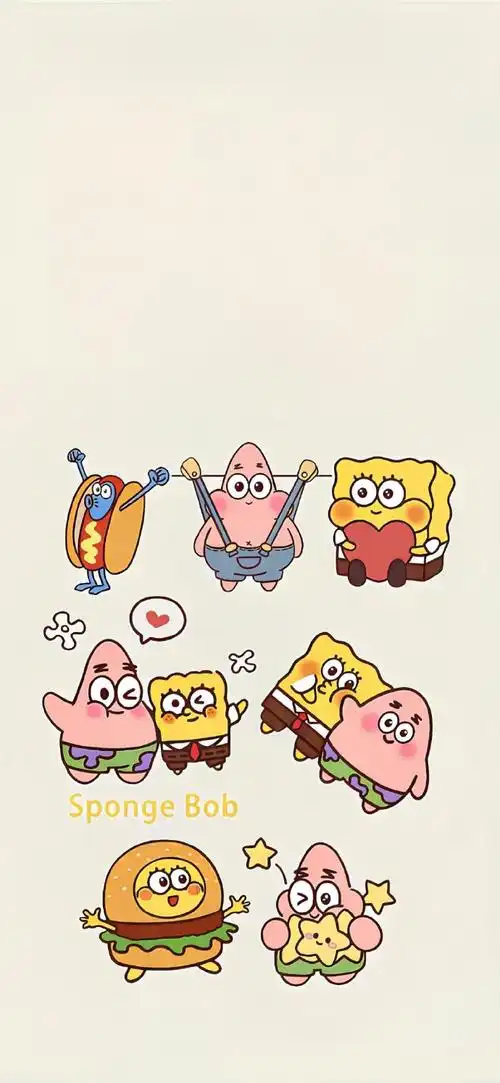 海绵宝宝和派大星 锁屏桌面.